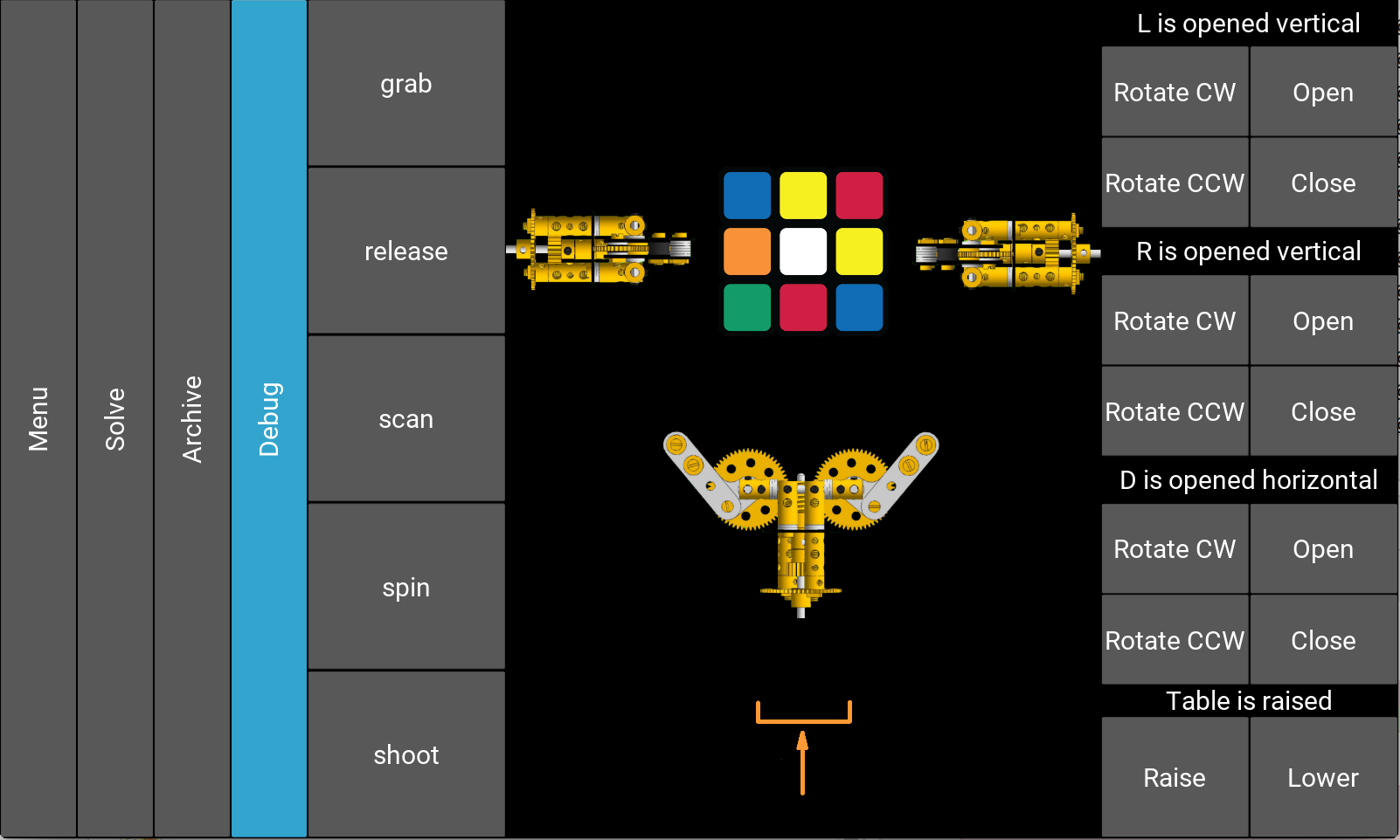 Touch UI (Debug screen)